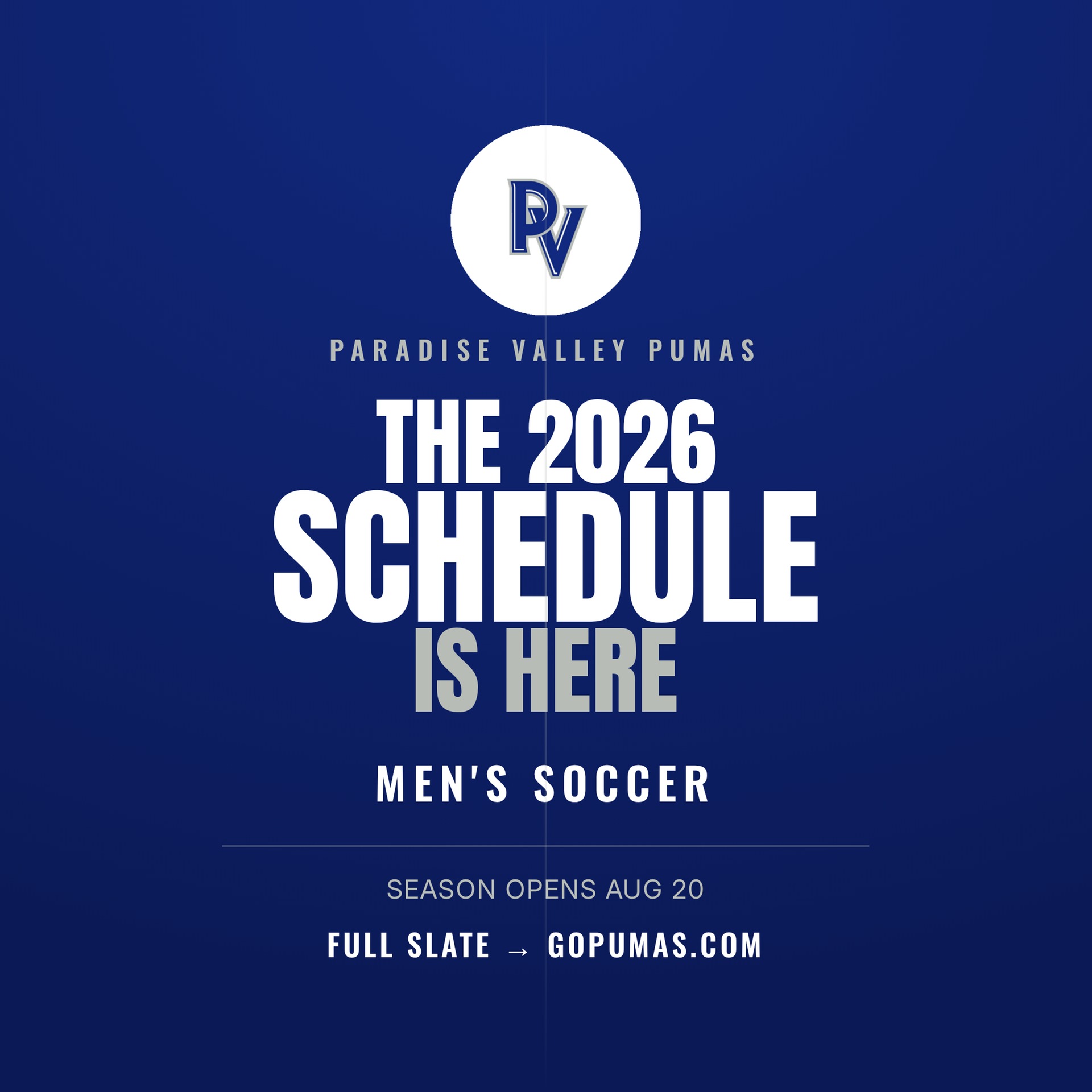 MEN'S SOCCER ANNOUNCES 2026 SCHEDULE