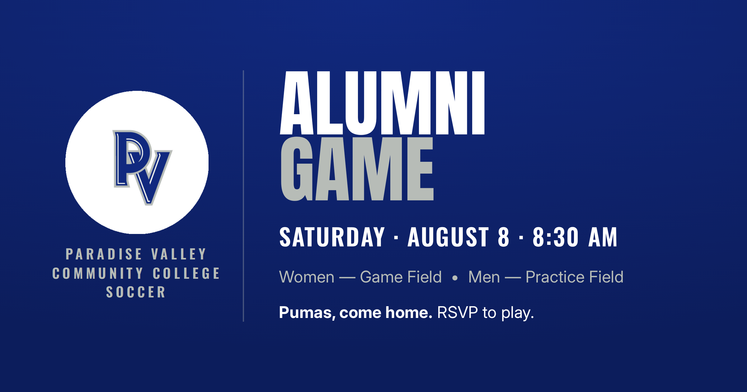 PVCC SOCCER WELCOMES ALUMNI FOR ANNUAL ALUMNI GAMES